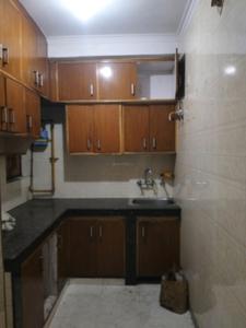 Kitchen Image of 1100 Sq.ft 2 BHK Apartment / Flat for rent in Cooperative Archana Apartment by Cooperative Group Housing Society (CGHS), Paschim Vihar New Delhi for Rs. 30000