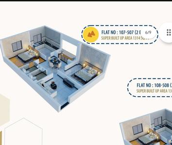 Image of 1400 Sq.ft 3 BHK Apartment / Flat for sale in Mahodadhi Galaxy, Phulnakhara, Cuttack for Rs. 9600000
