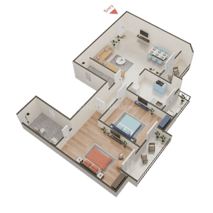 Image of 1848 Sq.ft 3 BHK Apartment / Flat for sale in Sushant Golf City, Lucknow for Rs. 24800000