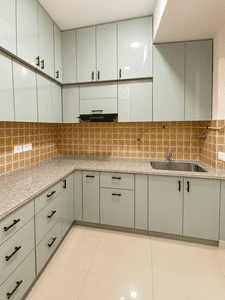 Kitchen Image of 955 Sq.ft 3 BHK Apartment / Flat for rent in Mahagun Mywoods Phase 3, Noida Extension Greater Noida for Rs. 22000
