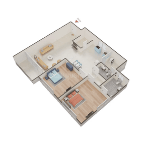 Image of 1200 Sq.ft 2 BHK Apartment / Flat for sale in Kelly La Maison, Jahangir Pura, Surat for Rs. 3800000
