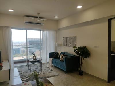 Living Room Image of 1340 Sq.ft 3 BHK Apartment / Flat for sale in Srishti Synchronicity, Powai Mumbai for Rs. 32000000