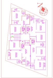 Floor Plan Image of 780 Sq.ft 2 BHK Apartment / Flat for sale in Aspiration valley, Kaikhali Kolkata for Rs. 3100000