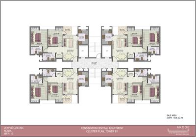 Image of 1036 Sq.ft 2 BHK Apartment / Flat for sale in Jaypee Kensington Boulevard, Sector 131, Noida for Rs. 9200000