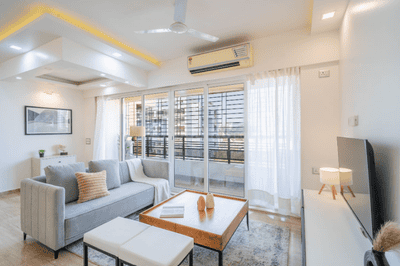 Living Room Image of 1120 Sq.ft 3 BHK Apartment / Flat for sale in Srishti Synchronicity, Powai Mumbai for Rs. 33500000