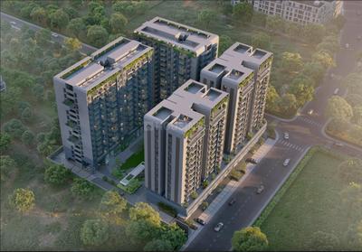 Image of 1422 Sq.ft 2 BHK Apartment / Flat for sale in Life In Blue, Jagatpur, Ahmedabad for Rs. 7400000