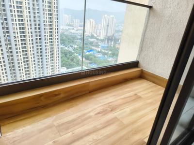 Balcony Image of 630 Sq.ft 2 BHK Apartment / Flat for rent in Ten X Habitat Raymond Realty Tower G, Thane West Thane for Rs. 43000