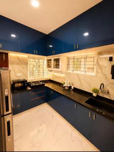 Kitchen Image of 1200 Sq.ft 3 BHK Apartment / Flat for rent in Thanisandra Bengaluru for Rs. 50000