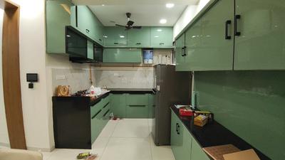 Kitchen Image of 1500 Sq.ft 3 BHK Apartment / Flat for rent in Adani Amogha, Shantigram Ahmedabad for Rs. 55000