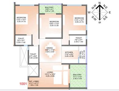 Image of 1450 Sq.ft 3 BHK Apartment / Flat for sale in SV Rambaug Co Hsg Society, Kothrud, Pune for Rs. 17500000