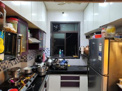 Kitchen Image of 650 Sq.ft 1 BHK Apartment / Flat for rent in Thane West Thane for Rs. 35000