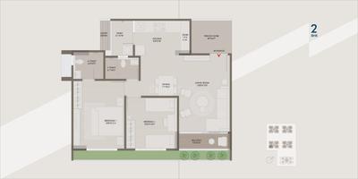 Image of 1291 Sq.ft 2 BHK Apartment / Flat for sale in Shilaj, Ahmedabad for Rs. 5500000