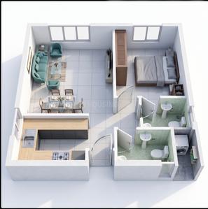 Image of 610 Sq.ft 1 BHK Apartment / Flat for sale in Harigram, Navi Mumbai for Rs. 4000000