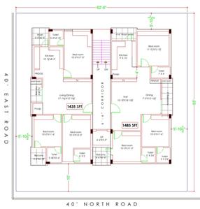 Image of 1435 Sq.ft 3 BHK Apartment / Flat for sale in Ameenpur, Sangareddy for Rs. 7100000