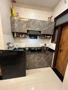 Kitchen Image of 550 Sq.ft 1 BHK Builder Floor for rent in Sector 121 Noida for Rs. 16000
