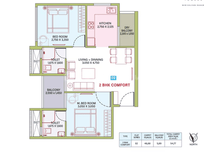 Image of 1242 Sq.ft 3 BHK Apartment / Flat for sale in Bramhacorp August Towers, Wadgaon Sheri, Pune for Rs. 11000000