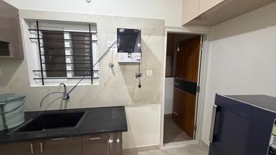 Kitchen Image of 650 Sq.ft 1 BHK Apartment / Flat for rent in Mahadevapura Bengaluru for Rs. 32000