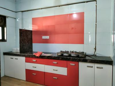 Kitchen Image of 710 Sq.ft 1.5 BHK Apartment / Flat for rent in Kasarvadavali Thane for Rs. 22500