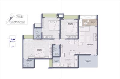 Image of 1350 Sq.ft 2 BHK Apartment / Flat for sale in Resset The Park, South Bopal, Ahmedabad for Rs. 6300000