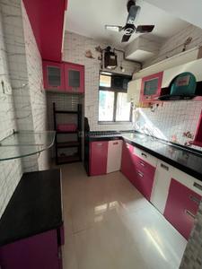 Kitchen Image of 650 Sq.ft 2 BHK Apartment / Flat for rent in Kashish Park Tower, Dharamveer Nagar Thane for Rs. 38000