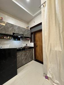 Kitchen Image of 550 Sq.ft 1 BHK Builder Floor for rent in Sector 121 Noida for Rs. 16000