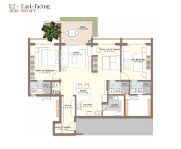 Image of 1515 Sq.ft 3 BHK Apartment / Flat for sale in Togetherments 2g Tula, K R Puram, Bengaluru for Rs. 20500000