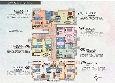 Image of 664 Sq.ft 2 BHK Apartment / Flat for sale in Six Mile, Guwahati for Rs. 3490200