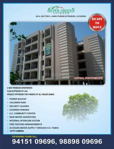Image of 1785 Sq.ft 3 BHK Apartment / Flat for sale in Krishna Super Greens, Jankipuram Extension, Lucknow for Rs. 8925000