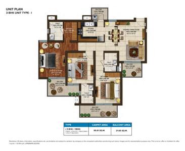 Image of 1200 Sq.ft 3 BHK Apartment / Flat for sale in Stellar One, Noida Extension, Greater Noida for Rs. 12706588