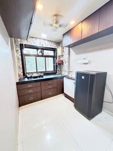 Kitchen Image of 650 Sq.ft 1 BHK Apartment / Flat for rent in Airoli Navi Mumbai for Rs. 35000