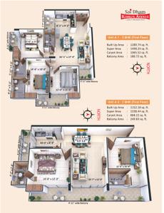 Image of 1144 Sq.ft 3 BHK Apartment / Flat for sale in Dhoomanganj, Allahabad for Rs. 8300000