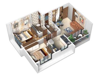 Image of 850 Sq.ft 2 BHK Apartment / Flat for sale in Khidkali, Thane for Rs. 6500000