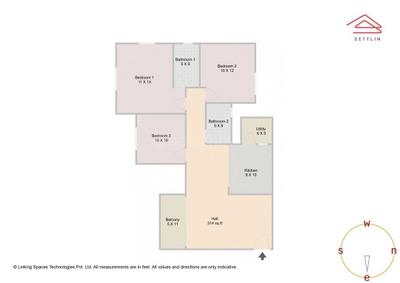 Image of 1336 Sq.ft 3 BHK Apartment / Flat for sale in Concorde Auriga by Concorde Housing Corporation Pvt. Ltd., Medahalli, Bengaluru for Rs. 16200000