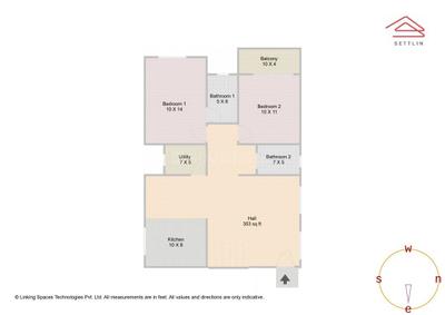 Image of 1163 Sq.ft 2 BHK Apartment / Flat for sale in Shrishti Enclave by Shrishti Developers, Agrahara, Bengaluru for Rs. 11100000