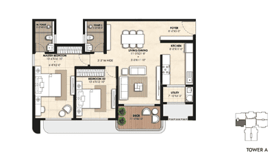 Image of 1300 Sq.ft 2 BHK Apartment / Flat for sale in Lodha Panache, Hinjawadi, Pune for Rs. 14200000