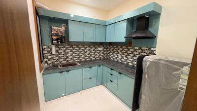 Kitchen Image of 550 Sq.ft 1 BHK Builder Floor for rent in Mahalakshmi Nagar Indore for Rs. 19500