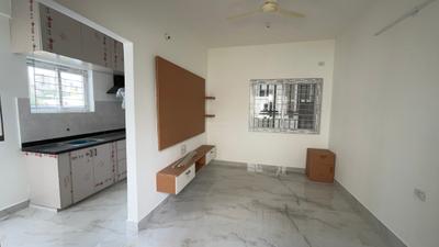 Living Room Image of 600 Sq.ft 1 BHK Apartment / Flat for rent in Thanisandra Bengaluru for Rs. 25000