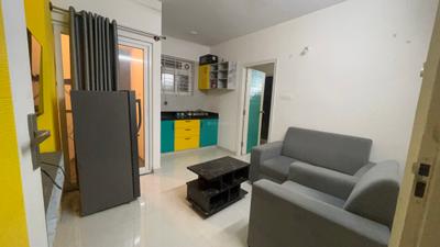 Living Room Image of 600 Sq.ft 1 BHK Apartment / Flat for rent in Whitefield Bengaluru for Rs. 24000