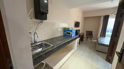 Kitchen Image of 480 Sq.ft 1 RK Apartment / Flat for rent in Beetle Orchid, Knowledge Park 3 Greater Noida for Rs. 18000