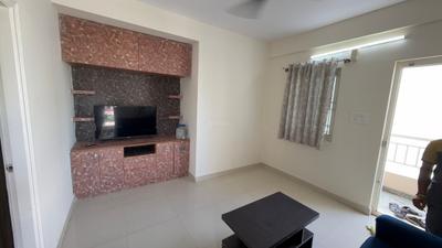 Living Room Image of 600 Sq.ft 1 BHK Apartment / Flat for rent in Thanisandra Bengaluru for Rs. 23500