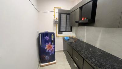Kitchen Image of 350 Sq.ft 1 RK Builder Floor for rent in Mahalakshmi Nagar Indore for Rs. 16000