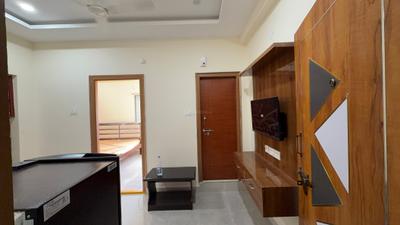 Living Room Image of 650 Sq.ft 1 BHK Apartment / Flat for rent in Kondapur Hyderabad for Rs. 24000