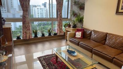 Living Room Image of 1200 Sq.ft 3 BHK Apartment / Flat for sale in Godrej The Trees, Vikhroli East Mumbai for Rs. 71000000