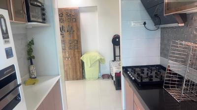 Kitchen Image of 675 Sq.ft 1 BHK Apartment / Flat for rent in Om Paraiso, Mothi Desai Gaon Thane for Rs. 22000
