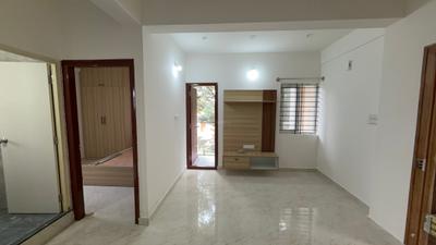Living Room Image of 600 Sq.ft 1 BHK Apartment / Flat for rent in Thanisandra Bengaluru for Rs. 23000