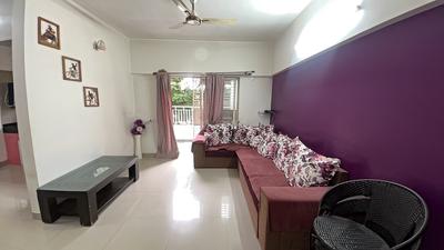 Living Room Image of 1000 Sq.ft 2 BHK Apartment / Flat for rent in Kumar Primavera B6, Wadgaon Sheri Pune for Rs. 38000