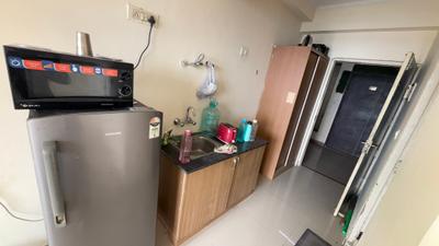 Kitchen Image of 409 Sq.ft 1 RK Apartment / Flat for rent in Habitech Panchtatva Phase 1, Noida Extension Greater Noida for Rs. 13998