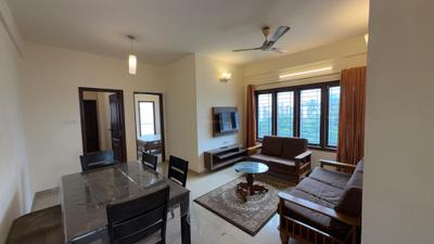 Living Room Image of 1100 Sq.ft 2 BHK Apartment / Flat for rent in Cooke Town Bengaluru for Rs. 60000