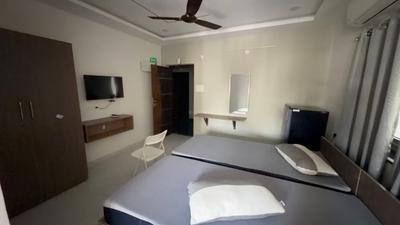 Bedroom Image of 450 Sq.ft 1 RK Apartment / Flat for rent in Gachibowli Hyderabad for Rs. 23000