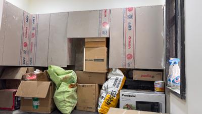 Kitchen Image of 750 Sq.ft 1 BHK Builder Floor for rent in Sector 57 Gurgaon for Rs. 37000